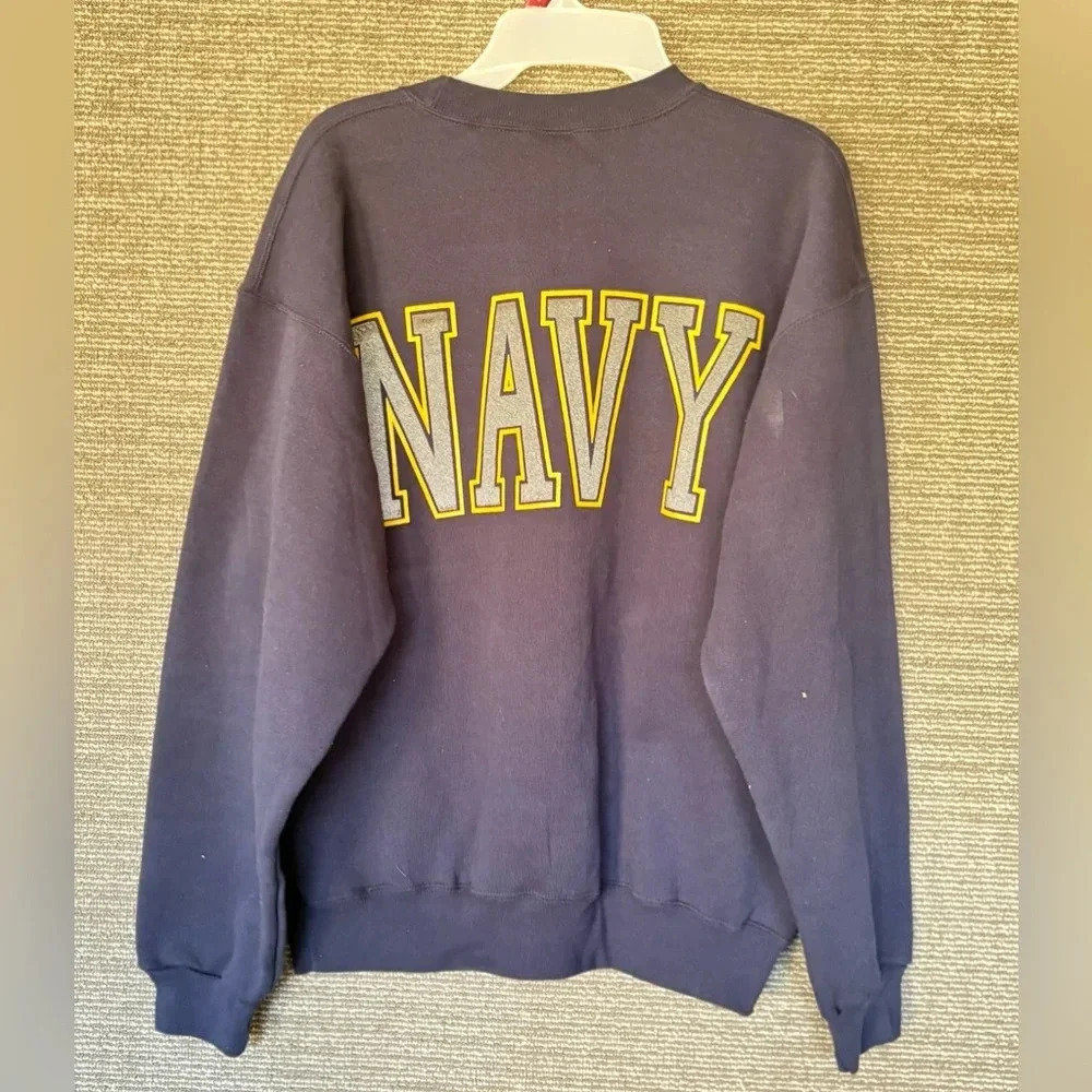 Vintage United States NAVY Crewneck Sweatshirt NWT Size Md (Navy Blue) USA - Picture 2 of 3